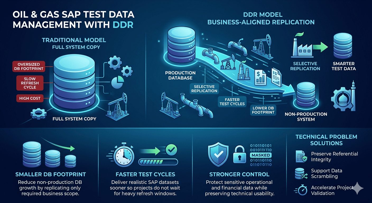 Oil and Gas SAP Test Data Management using DDR for efficiency and data optimisation